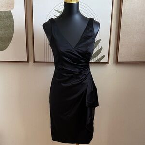 White House Black Market Black Satin Mini Dress